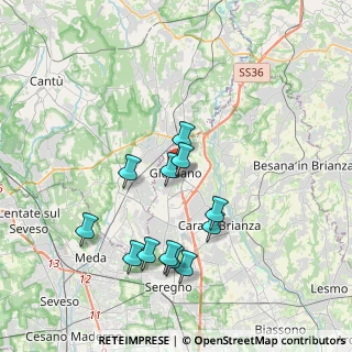 Mappa Piazza S. Carlo, 20833 Giussano MB, Italia (3.5375)