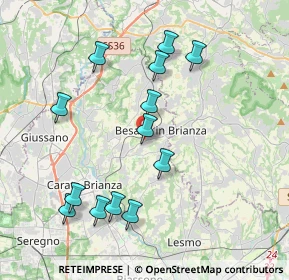 Mappa 20842 Besana In Brianza MB, Italia (3.97692)