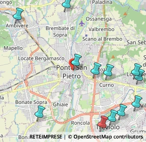 Mappa Piazza della Libertà, 24036 Ponte San Pietro BG, Italia (2.86833)