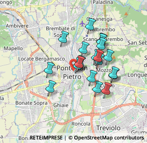 Mappa Piazza della Libertà, 24036 Ponte San Pietro BG, Italia (1.387)