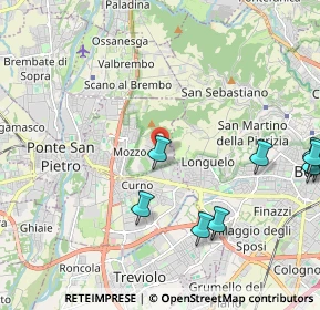 Mappa Via A. Moro, 24030 Mozzo BG, Italia (2.87545)