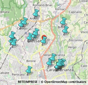Mappa Via Dante Alighieri, 20833 Giussano MB, Italia (2.2045)