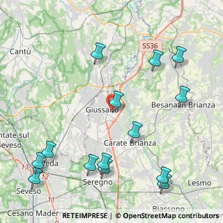 Mappa Via Dante Alighieri, 20833 Giussano MB, Italia (5.33643)