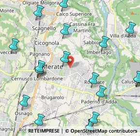 Mappa Via Andrea Vanalli, 23807 Merate LC, Italia (2.8295)