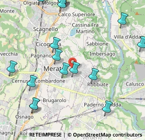 Mappa Via Andrea Vanalli, 23807 Merate LC, Italia (2.855)
