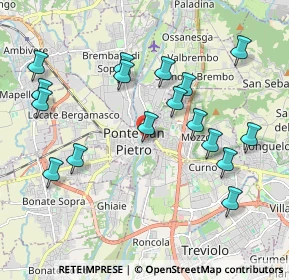 Mappa Via Don Antonio Begnis, 24036 Ponte San Pietro BG, Italia (2.08294)