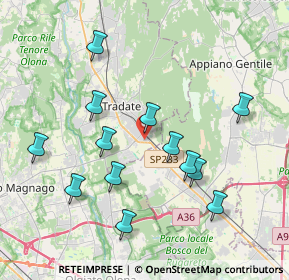 Mappa Via Galileo Galilei, 21049 Tradate VA, Italia (3.88462)