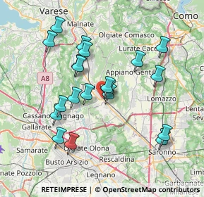 Mappa Via Galileo Galilei, 21049 Tradate VA, Italia (7.03)