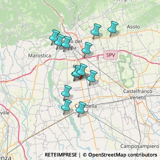 Mappa Via Cavalieri di Vittorio Veneto 104 rosà di cusinati, 36027 Rosà VI, Italia (5.87154)