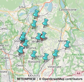 Mappa Via Alessandro Manzoni, 23880 Casatenovo LC, Italia (6.91467)