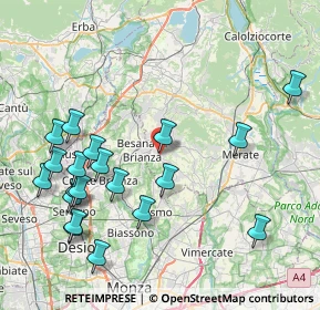 Mappa Via Alessandro Manzoni, 23880 Casatenovo LC, Italia (9.2865)