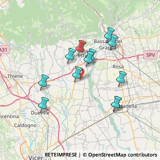 Mappa Via Santa Romana, 36060 Schiavon VI, Italia (6.99917)
