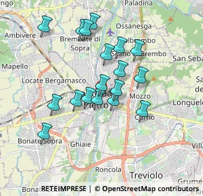Mappa Via Piave, 24036 Ponte San Pietro BG, Italia (1.52889)