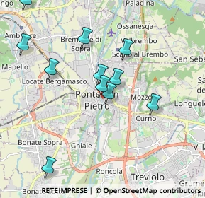 Mappa Via Piave, 24036 Ponte San Pietro BG, Italia (1.88818)