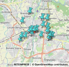 Mappa Via Piazzini, 24036 Ponte San Pietro BG, Italia (1.3035)