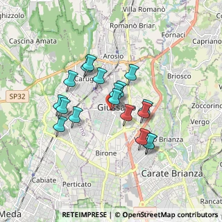 Mappa Via Pontida, 20833 Giussano MB, Italia (1.41444)
