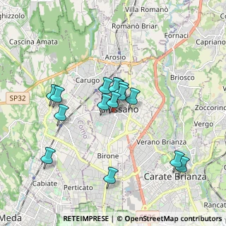 Mappa Via Pontida, 20833 Giussano MB, Italia (1.55933)