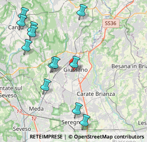 Mappa Via Pontida, 20833 Giussano MB, Italia (4.7475)