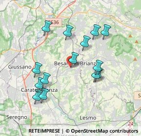 Mappa Viale J. e R. Kennedy, 20045 Besana In Brianza MB, Italia (3.61429)