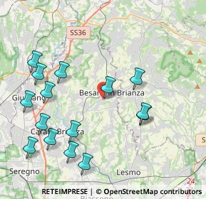 Mappa Viale J. e R. Kennedy, 20045 Besana In Brianza MB, Italia (4.54933)