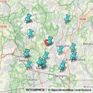Mappa Via Giuseppe Parini, 22066 Mariano Comense CO, Italia (4.177)