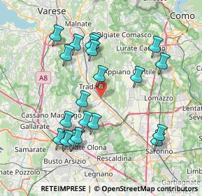 Mappa Via Fiume, 21049 Tradate VA, Italia (7.844)
