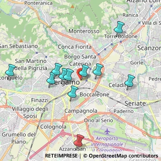 Mappa Via Pinamonte da Brembate, 24121 Bergamo BG, Italia (1.83182)