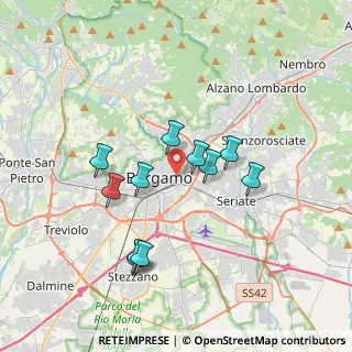 Mappa Via Pinamonte da Brembate, 24121 Bergamo BG, Italia (3.16364)