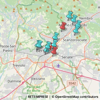 Mappa Via Pinamonte da Brembate, 24121 Bergamo BG, Italia (2.92917)