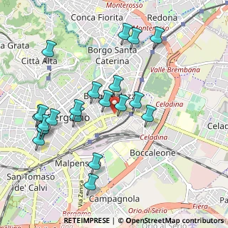 Mappa Via Pinamonte da Brembate, 24121 Bergamo BG, Italia (1.037)