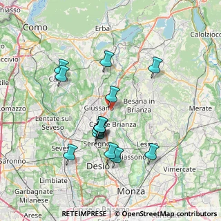 Mappa Via Privata Cadore, 20843 Verano Brianza MB, Italia (6.91286)