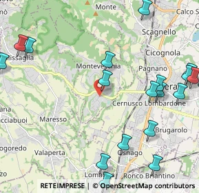 Mappa Via S. Francesco D'Assisi, 23874 Montevecchia LC, Italia (2.9235)