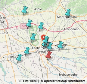 Mappa Via Ca' Amata, 31039 Castello di Godego TV, Italia (5.99071)