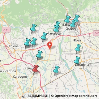 Mappa Via Roncaglia di Sopra, 36060 Schiavon VI, Italia (8.08938)