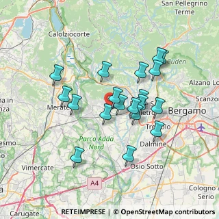 Mappa Via Privata Bernasconi, 24039 Sotto il Monte Giovanni XXIII BG, Italia (6.20895)