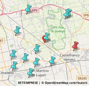 Mappa SS245, 31030 Castello di Godego TV, Italia (4.95)