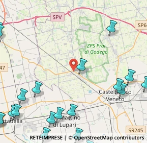 Mappa SS245, 31030 Castello di Godego TV, Italia (6.896)