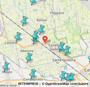 Mappa SS245, 31030 Castello di Godego TV, Italia (2.67267)