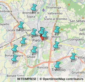 Mappa Via Wolfgang Amadeus Mozart, 24036 Ponte San Pietro BG, Italia (1.84071)