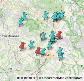 Mappa Via S. Francesco, 23874 Montevecchia LC, Italia (3.4125)