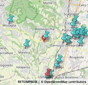 Mappa Via San Francesco, 23874 Montevecchia LC, Italia (2.616)
