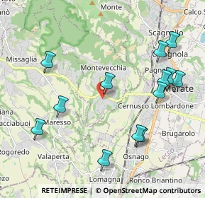 Mappa Via S. Francesco, 23874 Montevecchia LC, Italia (2.26154)
