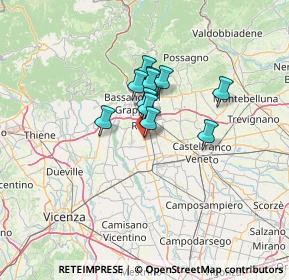 Mappa Via Monte Asolone, 36056 Tezze sul Brenta VI, Italia (8.54)