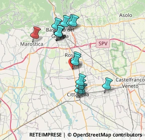 Mappa Via Monte Asolone, 36056 Tezze sul Brenta VI, Italia (6.44688)