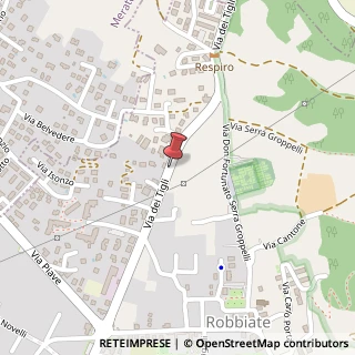 Mappa Via Dei Tigli, 23899 Robbiate, Lecco (Lombardia)