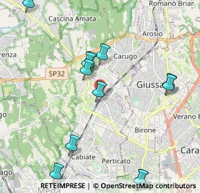 Mappa Via Piave, 22066 Mariano Comense CO, Italia (2.3525)