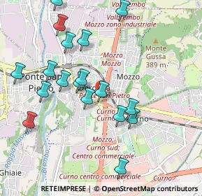 Mappa Via Gabriele D'Annunzio, 24030 Mozzo BG, Italia (1.01556)