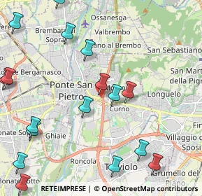 Mappa Via Dorotina, 24035 Curno BG, Italia (2.76353)