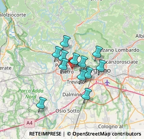 Mappa Via Gabriele D'Annunzio, 24030 Mozzo BG, Italia (4.47917)