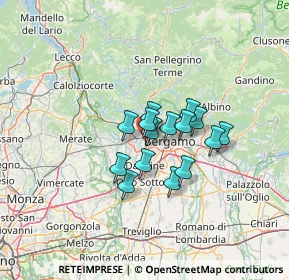 Mappa Via Gabriele D'Annunzio, 24030 Mozzo BG, Italia (8.61)